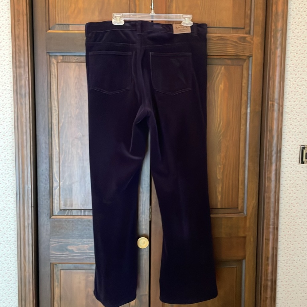 Chaps Size 16 Purple Light weight Corduroy Pants with Flare Leg - Picture 2 of 11